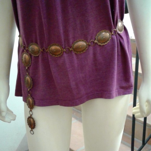 Vintage  Copper  CONCHO Belt  40 \'Long main image 8